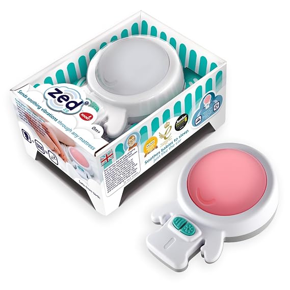 Zed by Rockit - Baby Sleep Aid Helps Your Baby Sleep, 6 Vibration Modes and Calming Red Light, Place on Any Mattress, Suitable for Cribs, Moses Baskets, Cots and Beds from Newborn