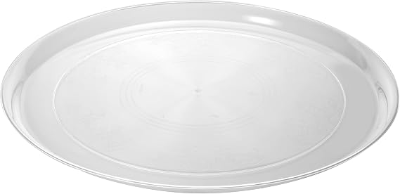 Fineline Settings Platter Pleasers Clear Supreme 16" Round Tray 25 Pieces