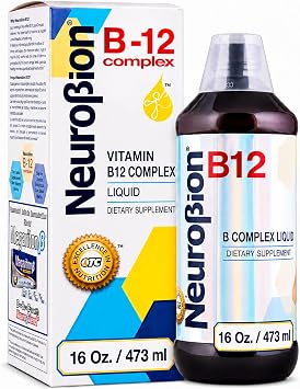 Neurobion Vitamin B12 B Complex Liquid Dietary Supplement - 16 Oz Citrus Flavor Drinkable Syrup for Daily Energy Support, Nervous System Health & Metabolism Booster Fast Absorbing Liquid Formula