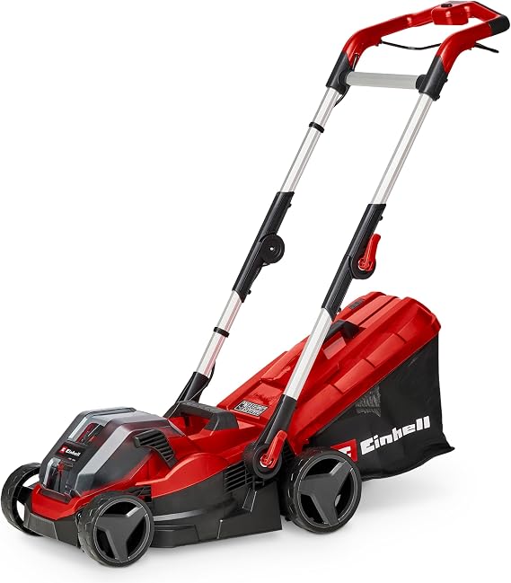 Einhell Cordless Lawn Mower GE-CM 36/34-1 Li-Solo Power X-Change (lithium-ion, 5-stage central cutting height adjustment, adjustable long handle)