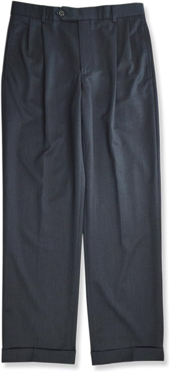 Brooks Brothers Mens Madison Traditional Fit Pleated Front Cuffed Wool Pants,