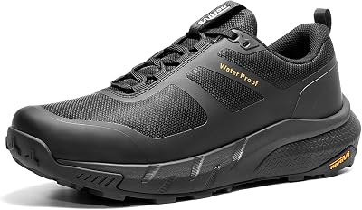 NORTIV 8 Mens Waterproof Hiking Shoes Lightweight Trekking Walking Fashion Sneakers with Arch Support for Camping Tennis Outdoor Training StreamRunner