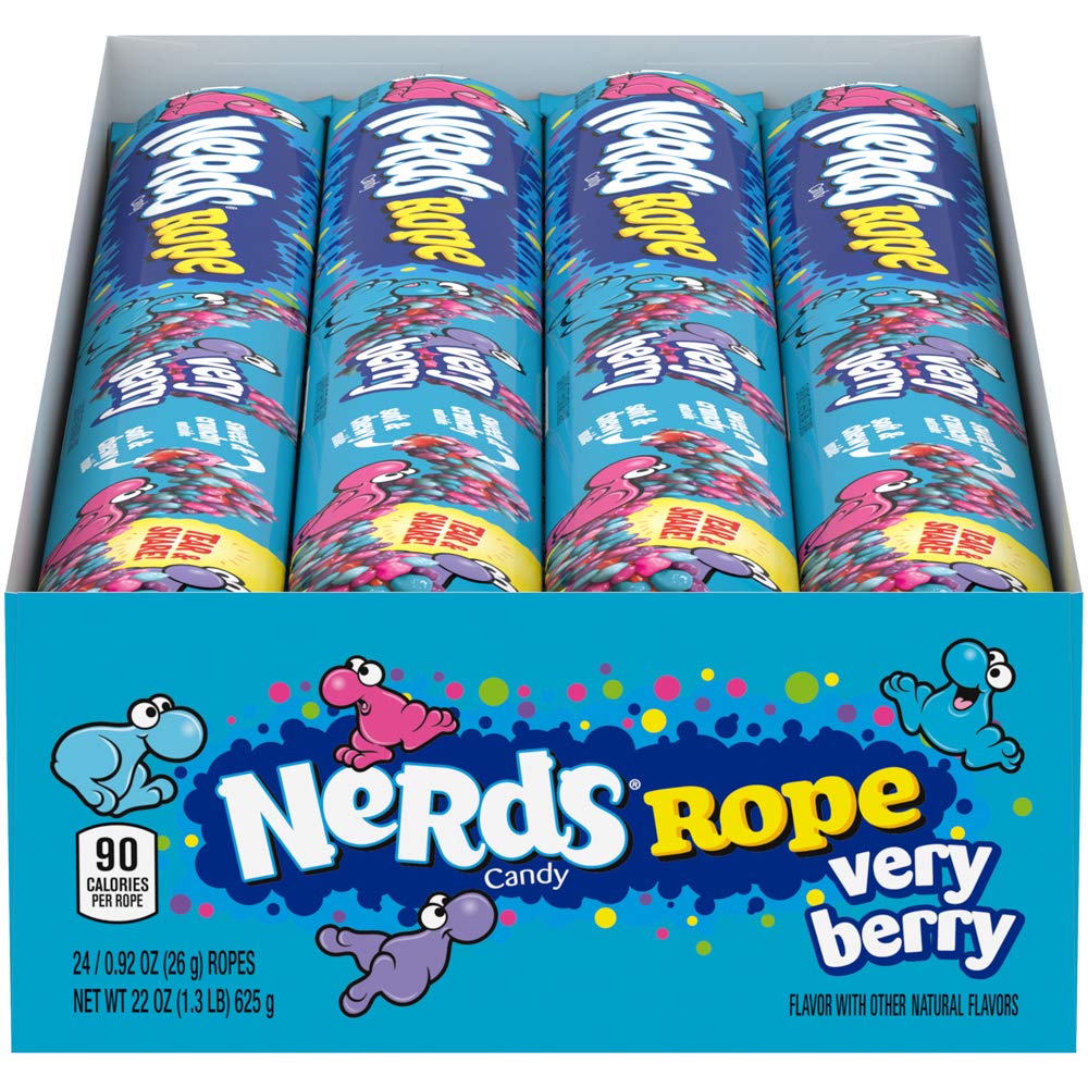 Nerds Rope, Very Berry Candy, 0.92 Ounce Pack of 24
