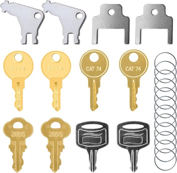 12 Pack Universal Paper Towel Dispenser Keys, Replacement Key Set for Janitor Bobrick Cat 74, E114, Kimberly Clark 770301, Bradley 2055, Tork SCA 1100, Georgia Pacific Toilet Paper Dispensers