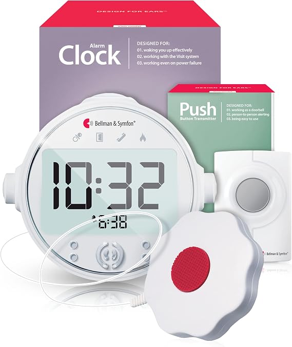 Bellman Doorbell / Call Button for Hearing Loss - Alarm Clock & Bed Shaker
