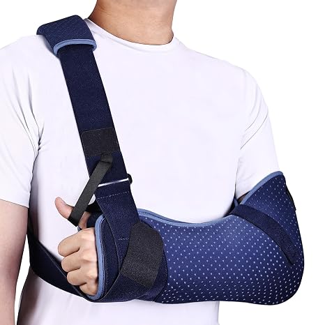 Arm Sling for Shoulder Injury, Shoulder Support with Waist Strap for Men and Women, Shoulder Sling for Rotator Cuff Torn Hand Wrist Elbow Post-Surgery(Comfort Version, Left, L, 40-51 Inch)