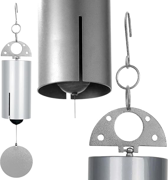 Wind Chimes Personazlied Windchimes Engraved Wond Chime Heroic Windbell Wind Chimes for Outside, 40" Silver Large Windchime for Outdoor Garden, Patio, Porch Wind Bell, Deep Tone Sound