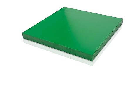 HDPE (High Density Polyethylene) Plastic Sheet 1/4" x 12" x 12" Green Color