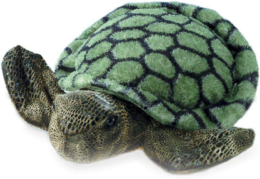 Aurora FlopsieSea Turtle,Green,8-inch, 21 cm