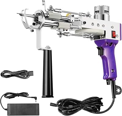Tufting Gun, Carpet Weaving Machine, 2 in 1 Cut and Loop Pile Electric Tufting Gun, 5-45 Stitchess High Speed Rug Gun, 4-19mm Adjustable Pile Height, Hand Tufting Gun for Handmade DIY Tufting cloth