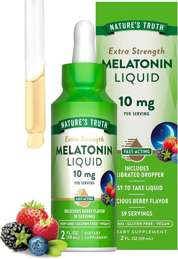 Nature's Truth Melatonin Liquid | 10 mg