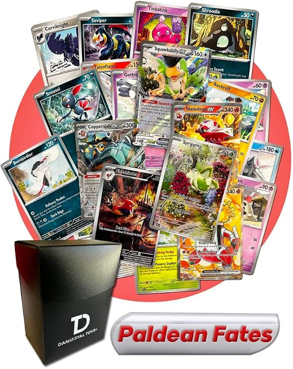 Paldean Fates TCG Random Assortment Bundle ||  Ultra Rare + 30 Random Cards + Dan123yal Deck Box