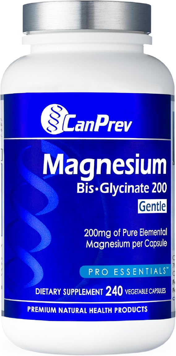 CanPrev Magnesium Glycinate 200mg (Bisglycinate), 240 Vegan Capsules