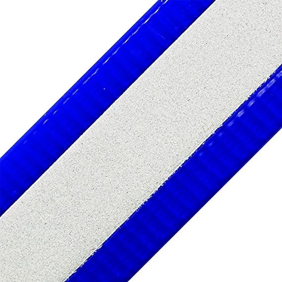 Strapworks BioThane Gold Series Coated Reflective Webbing - Waterproof Heavy Duty Strap - 1" x 5 yd, Pacific Blue