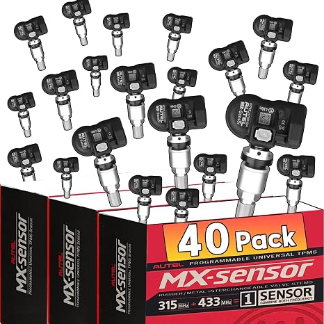 Autel TPMS Sensor Bulk Set of 40 Metal Sensor 2 in 1 315MHz/433MHz Press-in