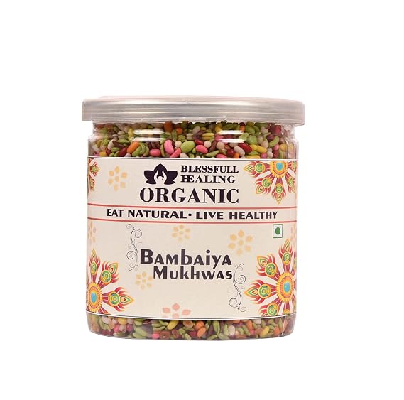 Blessfull Healing Organic Bambaiya Mukhwas 350 Gram Airtight Container