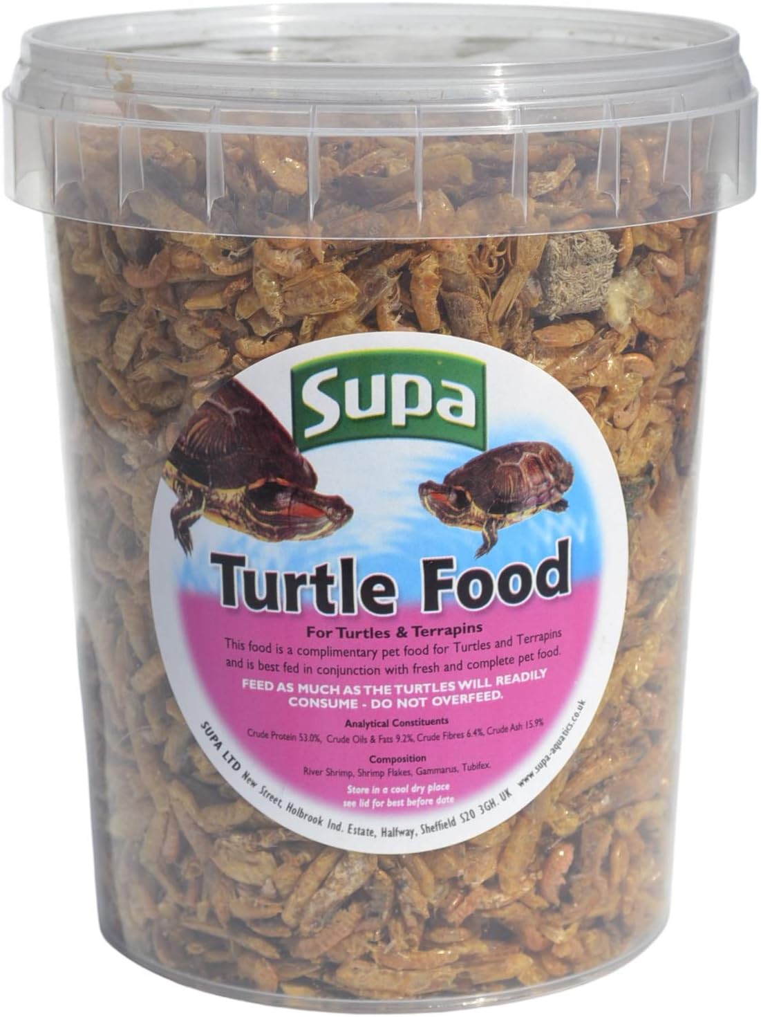 Supa Turtle & Terrapins Food Superior Mix 1 Litre Bucket | Made Using Premium Quality Natural Ingredients