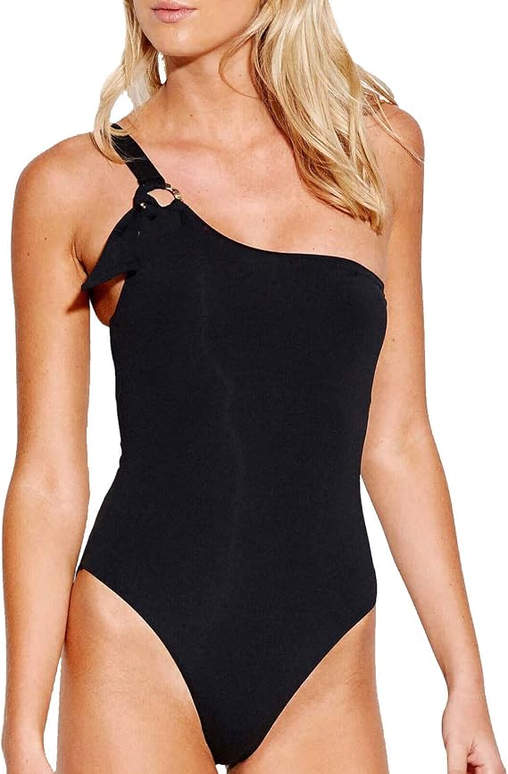 Seafolly Active One Shoulder Maillot One-Piece Swimsuit Black AU