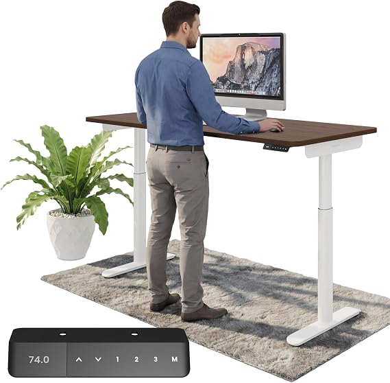 Ergotopia Desktopia One height-adjustable desk electric desk height-adjustable office table height-adjustable adjustable table TÜV-tested 7 year guarantee 180x80 cm
