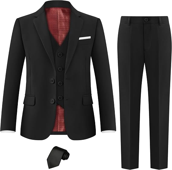 Boys Suit, Jacket Vest Pants with Free Tie