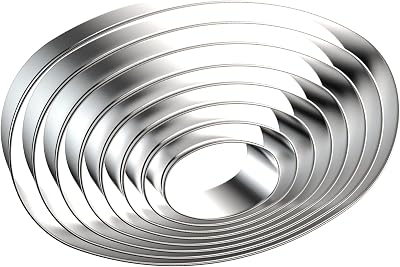 Oval Cookie Cutter Set 8-Piece 1.5 to 5 by QAAQS