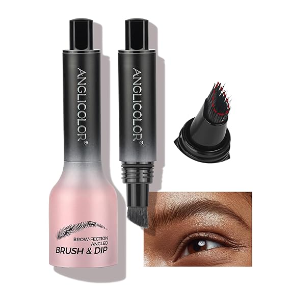 Anglicolor Upgraded Liquid Microblading Eyebrow Pen,Teardrop Angled Micro Eyebrow Brush To Microblading Eyebrow,Hair-Like Strokes,Natural Easy To Color Long Lasting Quick Drying (#04Chocolate)