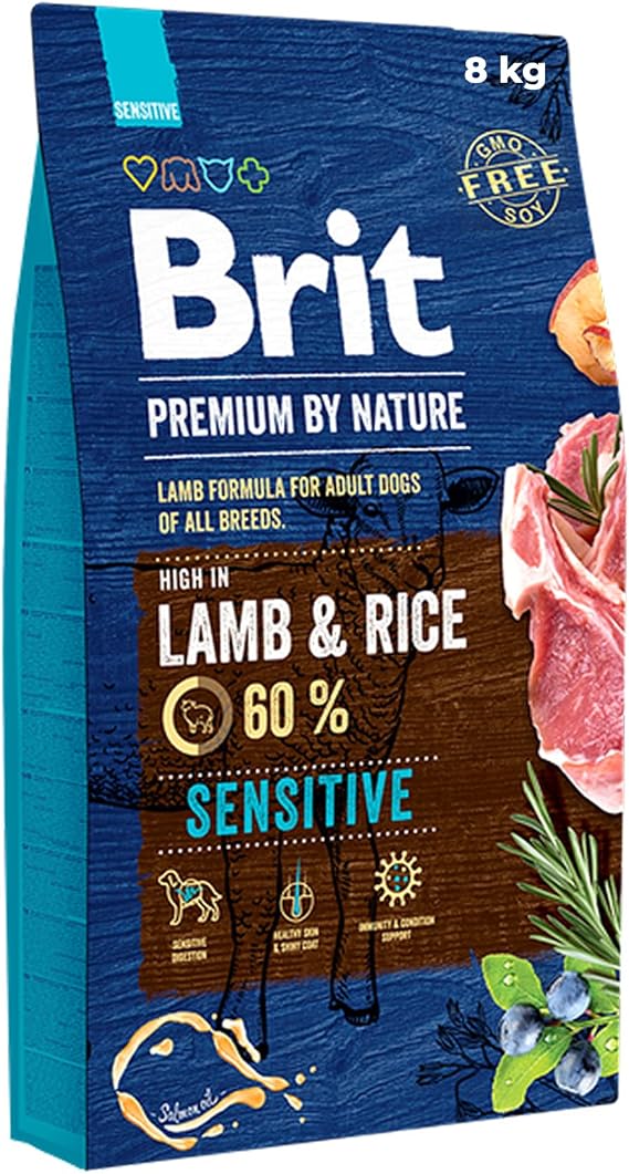 Brit Care Premium By Nature Dog Dry Food, Lamb for Sensitive Dogs, 8 kg
