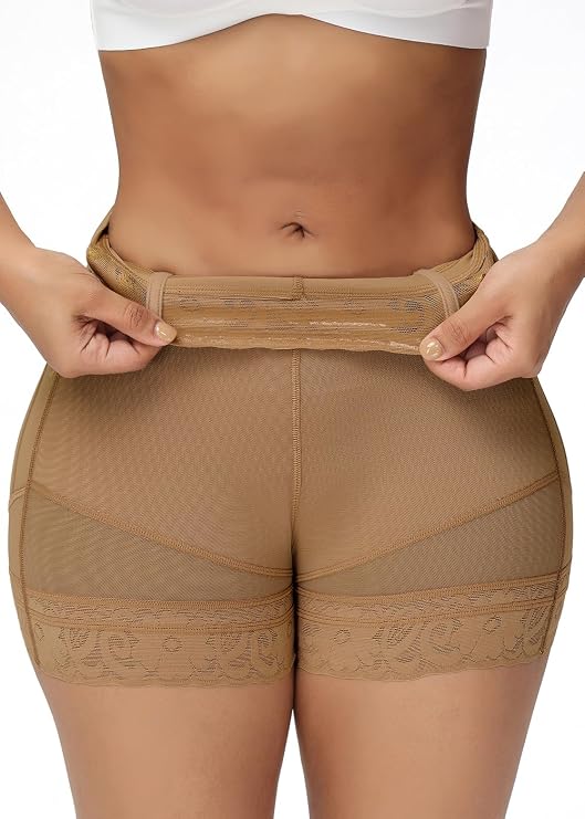 SHAPSHE Butt Lifter Shapewear Shorts for Women, High-Waist Tummy Control