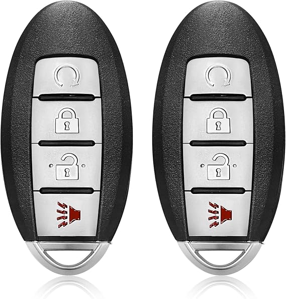 2 Keylessbest Replacement for Nissan Pathfinder Murano SV Titan Key Fob Remote Control 2017 2018 2019 2020 4 Buttons 433MHz KR5S180144014,Black