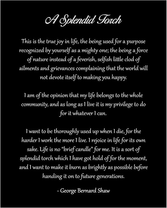 Splendid Torch Poem Inspirational Wall Art, 8x10 Unframed