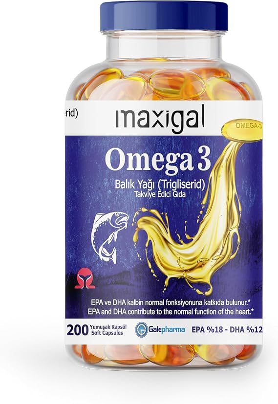 Maxigal Omega 3 (Trigliserid Form) 200 Kapsül
