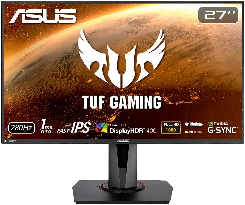 ASUS TUF Gaming VG279QM 27 HDR Monitor, 1080p Full HD1920X1080 Renewed