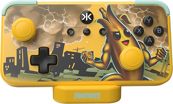 CRKD NEO S - Wireless Collectible Controller for Nintendo Switch OLED, Mobile, PC, Smart TV, Steam Deck OLED, Legion Go, Rog Ally Gaming (Peely Fortnite Edition with Charging Dock)