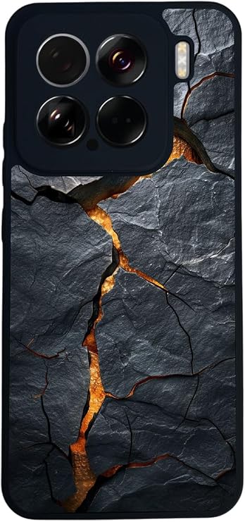 Xiaomi Mi 15 ile Uyumlu Siyah Silikon Kılıf, Çiziklere ve Darbelere Karşı Koruma, Mermer Tasarım
