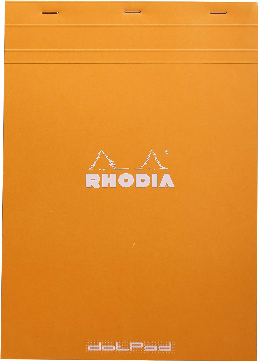 Rhodia Staplebound Notepad - Dot Grid 80 sheets - 8 14 x 11 34 - Orange Cover