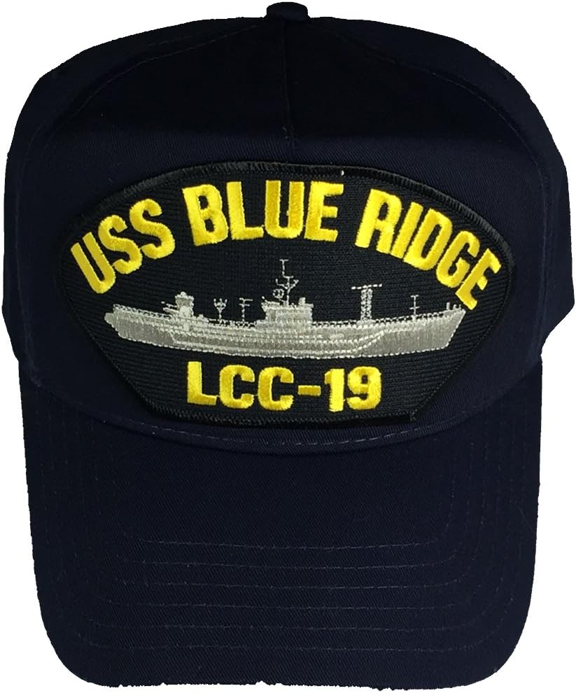 USS BLUE RIDGE LCC-19 Hat - NAVY BLUE - Veteran Owned Business