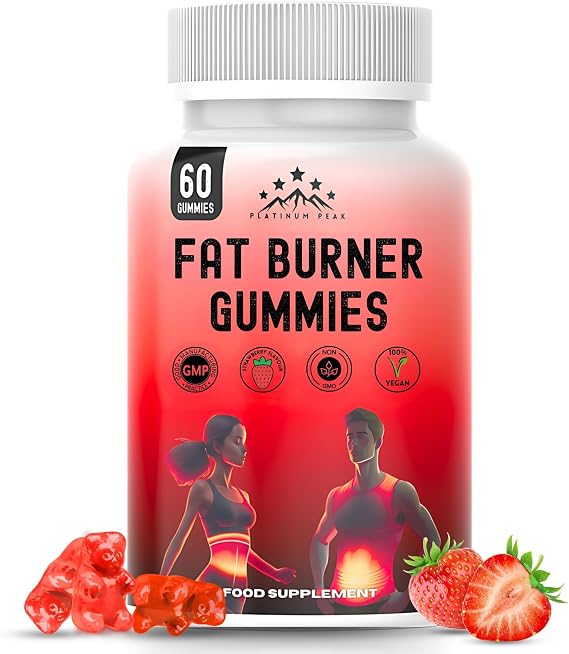 Fat Burner Weight Loss Gummies – Metabolism Booster, Appetite Suppressants Gummy - Green Tea Extract Lean Slimming Diet Supplement for Men & Women - Premium Manufacture - 60 Gummies