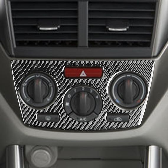 Real Premium Carbon Fiber Compatible with Subaru Forester 2009 2010 2011 2012 2013 Accessories Car Air Conditioning Knob Cover Sticker Decal Interior Trim