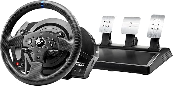 Thrustmaster T300 RS GT – Wired Racing Wheel with Force Feedback – Sim Racing Bundle with 3-Pedal Set and Cables – Compatible with Consoles PS5, PS4 and PC