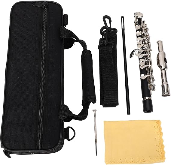 C Piccolo Flute Key C Easy for Beginners with Cleaning Kit Carrying Case Tuning Rod Student School Band Orchestra