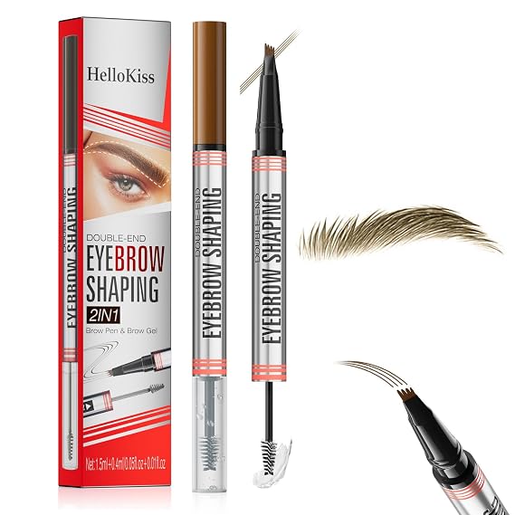 4-Fork Tip Microblading Eyebrow Pen (01#Light Brown)