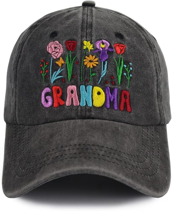 Gigi Gifts for Grandma, Mimi Grandma Nana Hat, Mothers Day Birthday Retirement Gifts for Gigi, Mimi, Women, Grandmother, Mama, Wife, Mom, Aunt, Adjustable Washed Cotton Grandmas Garden Baseball Cap