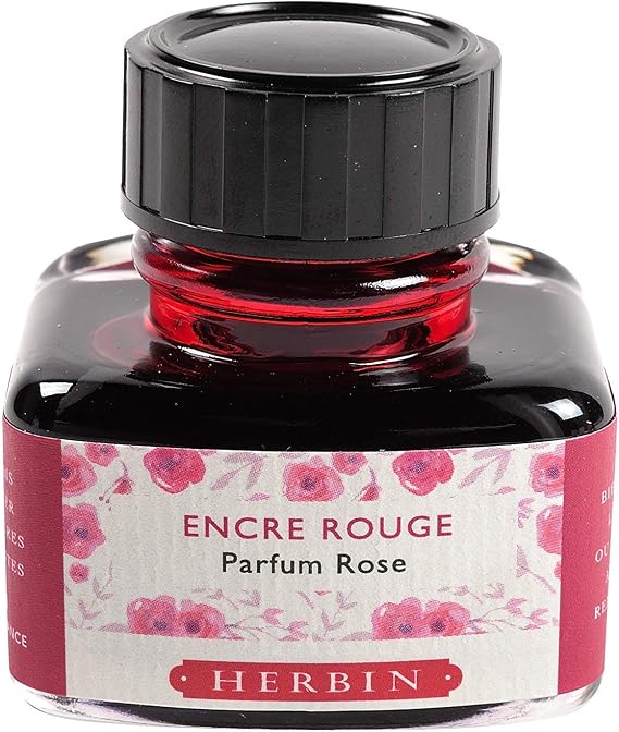 J Herbin Red Rose Scented Fountain Pen Ink