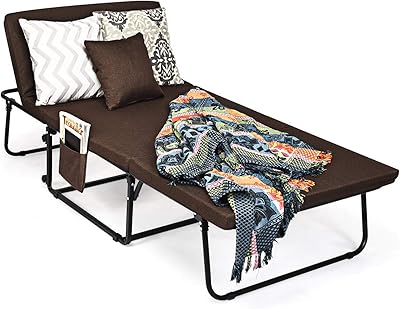 Giantex 3 in 1 Convertible Sleeper Bed with Mattress, 550lbs Max Weight Capacity, Portable Guest Bed, 78 x 35