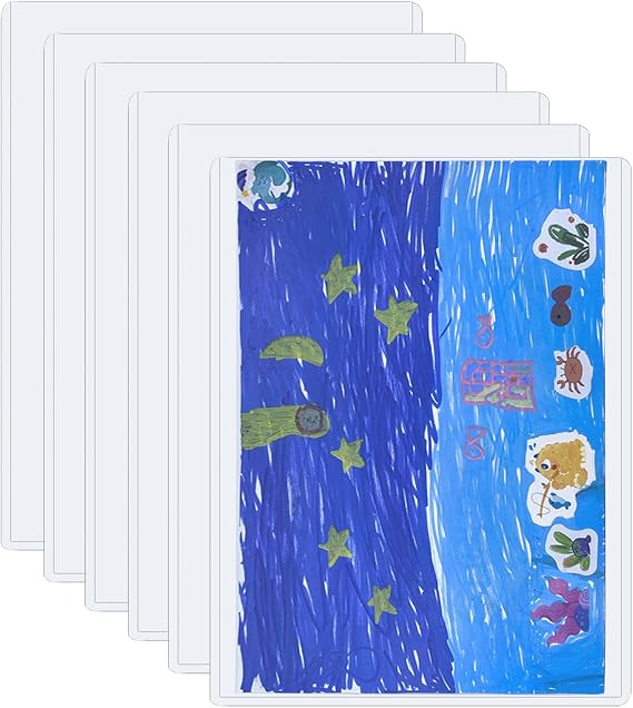 7 PCS 8.5" x 11" Rigid Print Protectors,Clear Plastic Page Protectors,Clear Rigid Top loaders,Plastic Paper Sheet Protectors for Photos,Documents,Contracts,Birth Certificate Protector (7)