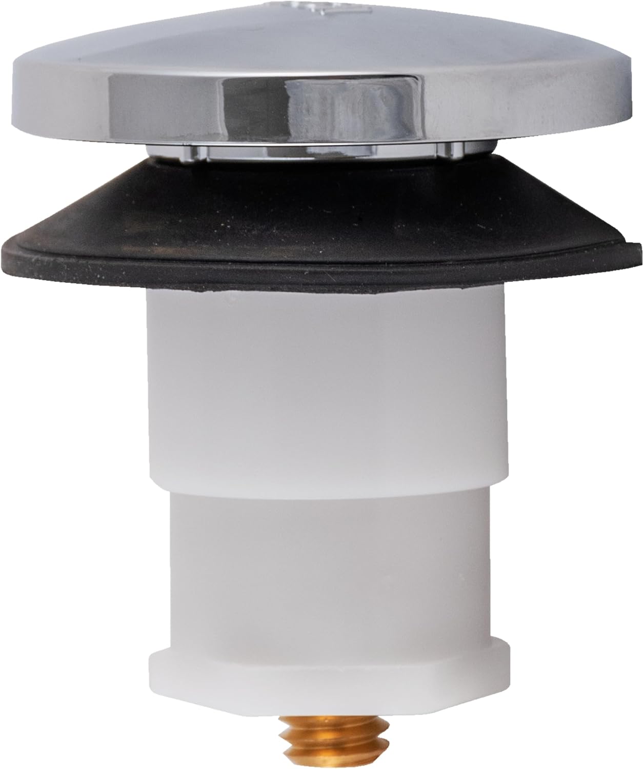 EZ-FLO ABS Tip-Toe Drain Stopper with Rubber Seal, 38 Inch Thread, Chrome Plated, 35229