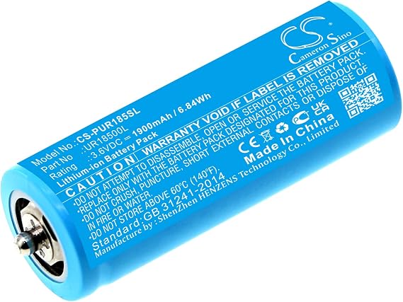 1900mAh/3.6V Battery Replacement for Braun Silk-epi1 SES 9-980, 985, 990, 995, Xpressive - 7681, 7781, 7281, P/N: 703-0925, 81377206, 81489177, UR18500L, UR18500Y