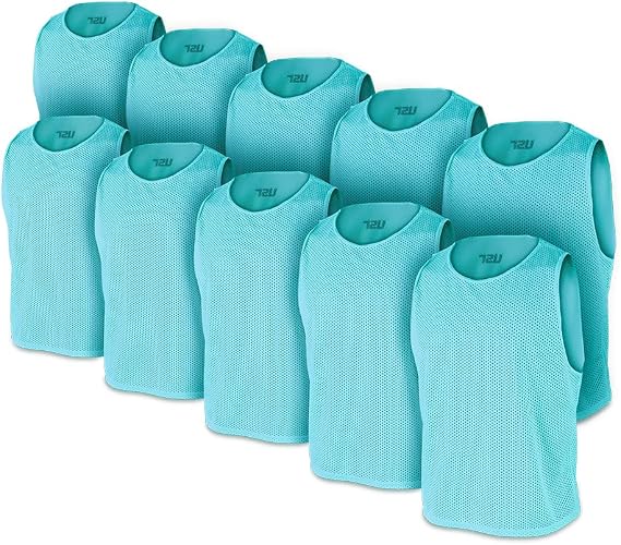USR Antrenman Yeleği Fileli Turkuaz Büyük Boy - Bib 10 lu Paket