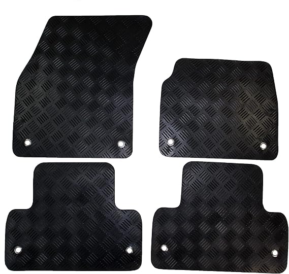 Tailored Black Rubber Floor Mat Set for Range Rover Evoque | Custom Fit