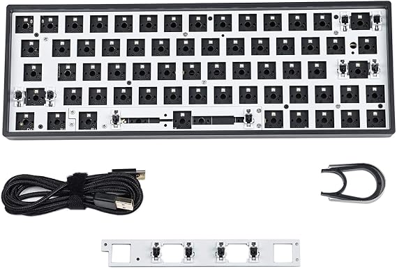 Skyloong 64 GK64 GK64x RGB Hot Swap Programmable Wired Case PCB Plate Cherry MX Keyboard DIY kit Replacable Space